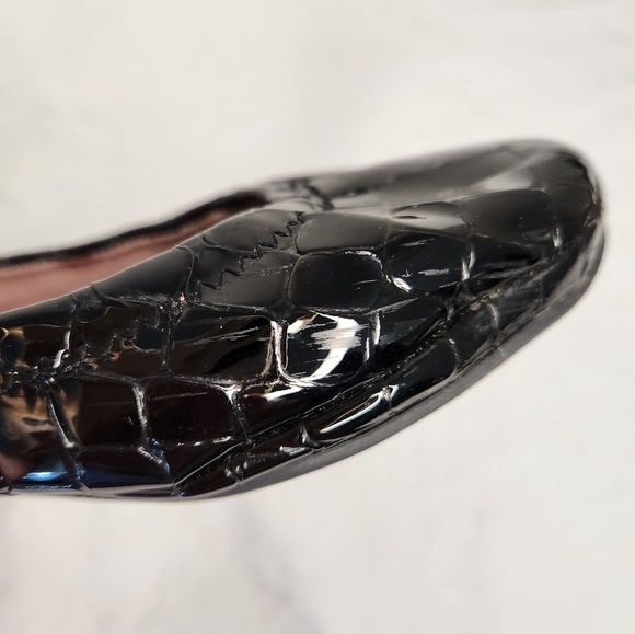 Croc Patent Leather Ballet Flats - Picture 12 of 14